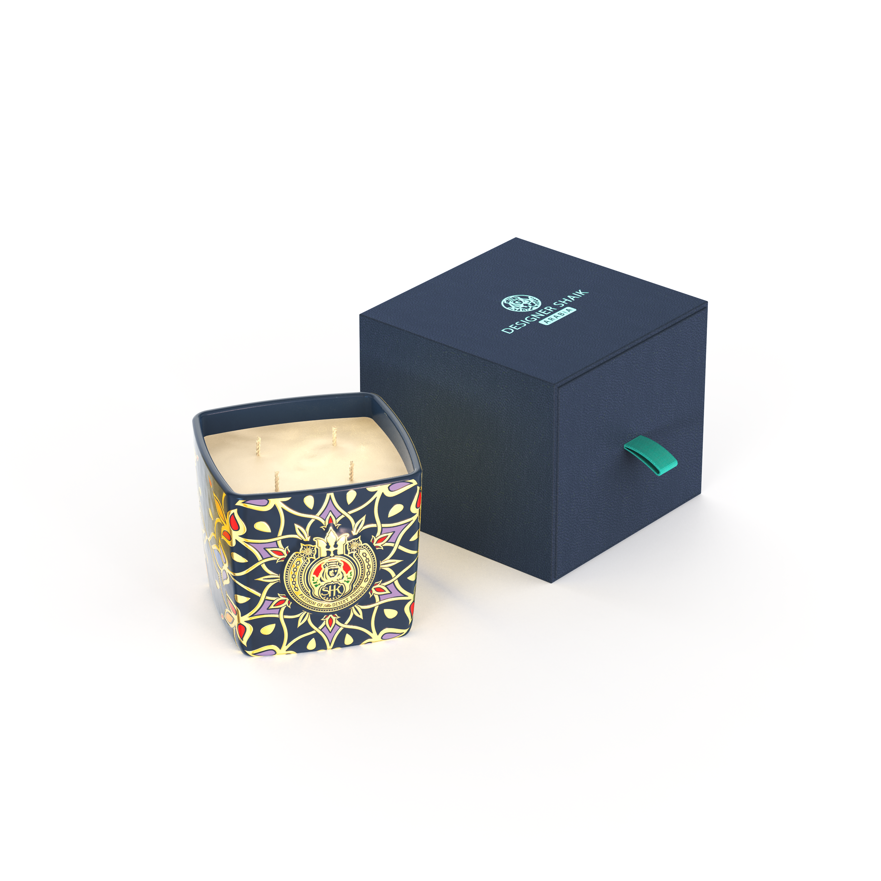 Shaik Amber Kroud Candle - 4 Wick - Parfums Raffy