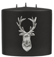 Kenneth Turner Stag Double-Headed 3 Wick Pillar Candle (Black) - Parfums Raffy