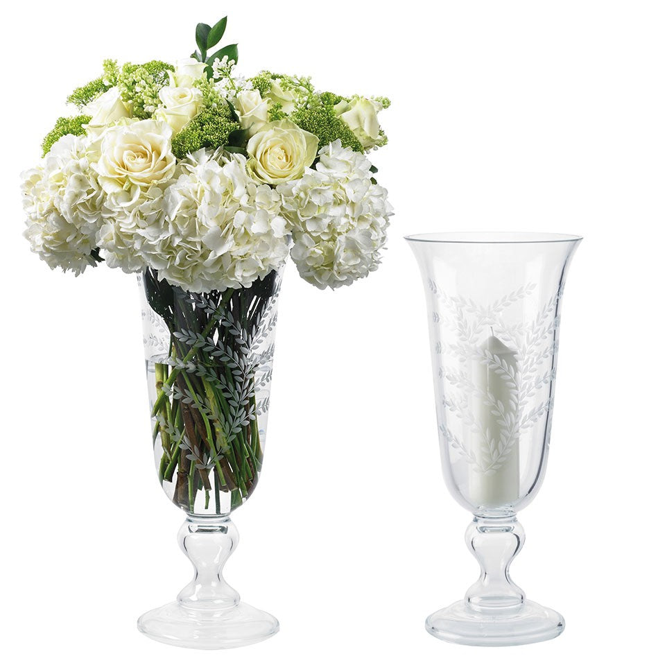 Kenneth Turner Etched Vase / Hurricane - Parfums Raffy