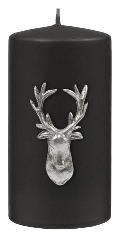 Kenneth Turner Stag Pillar Candle - Black - Parfums Raffy