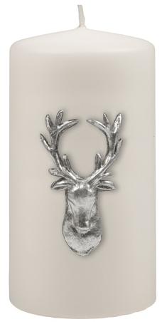 Kenneth Turner Stag Pillar Candle - White - Parfums Raffy