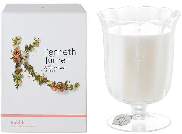 Kenneth Turner Candle in Stem Vase - Bubbly - Parfums Raffy