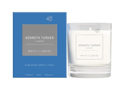 Kenneth Turner White Flowers Candle in Glass - Parfums Raffy