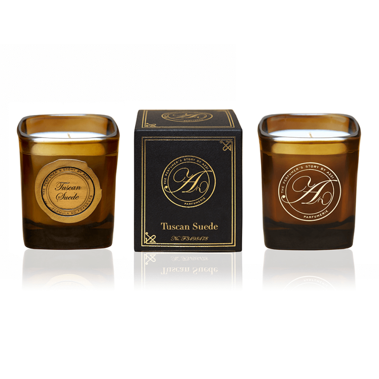 The Perfumer's Story Tuscan Suede Candle - Parfums Raffy