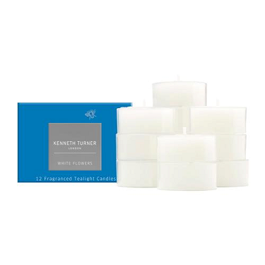 Kenneth Turner White Flowers Tea Lights candles - Parfums Raffy